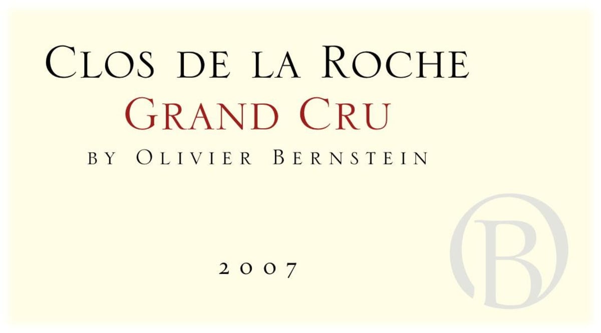 Olivier Bernstein Clos de la Roche Grand Cru 2007 Front Label