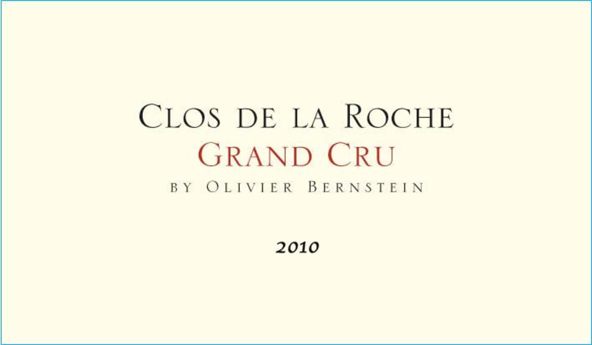 Olivier Bernstein Clos de la Roche Grand Cru 2010 Front Label