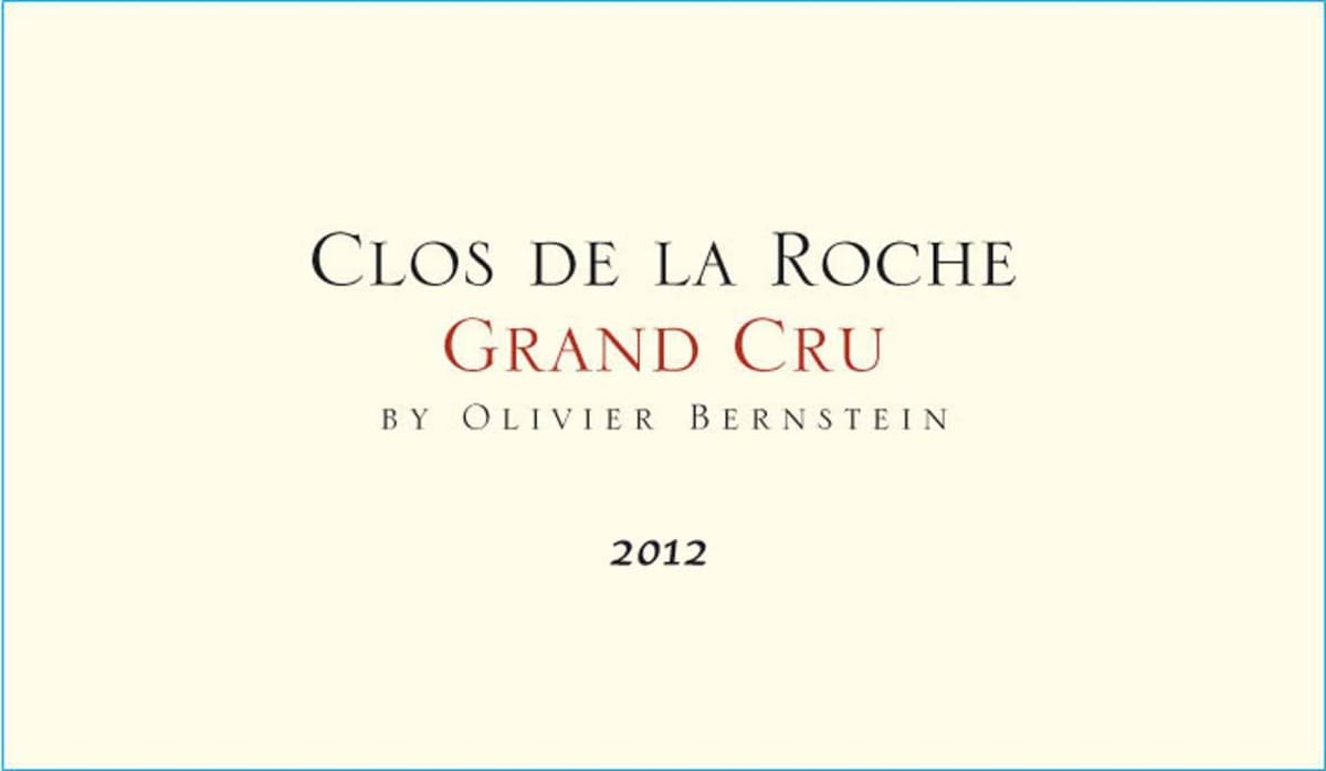 Olivier Bernstein Clos de la Roche Grand Cru 2012 Front Label