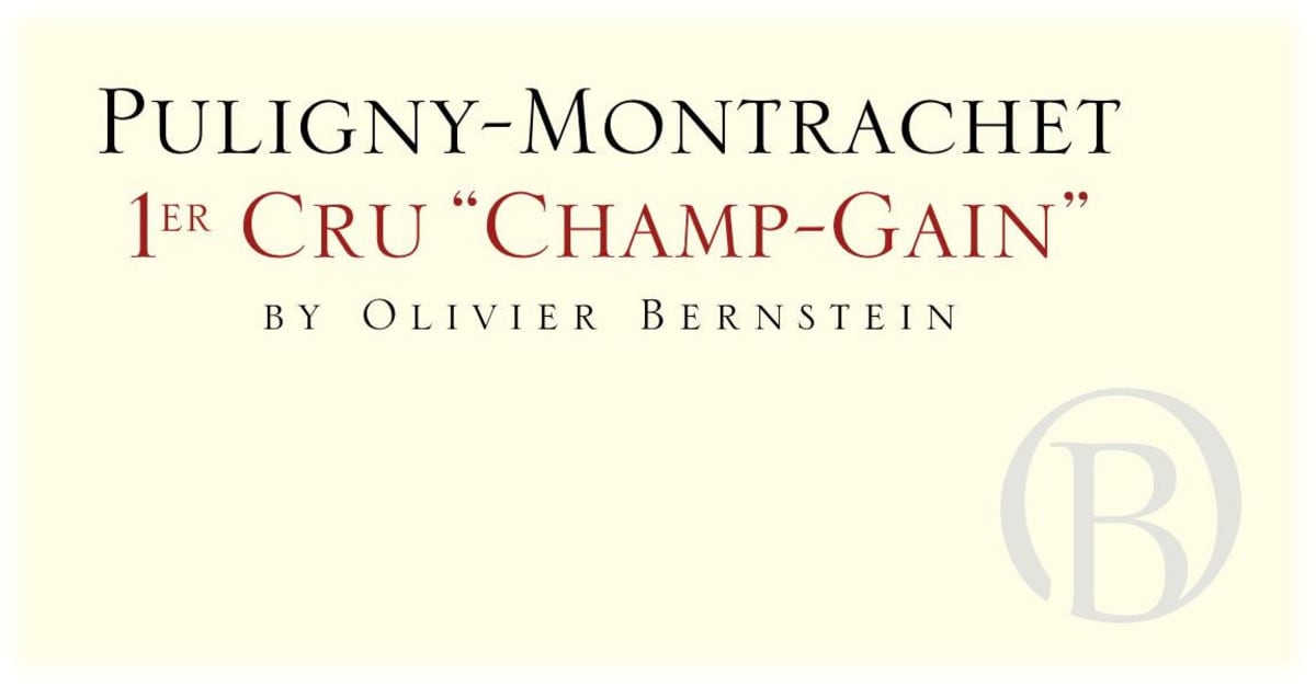 Olivier Bernstein Puligny-Montrachet Champ-Gain Premier Cru 2008 Front Label