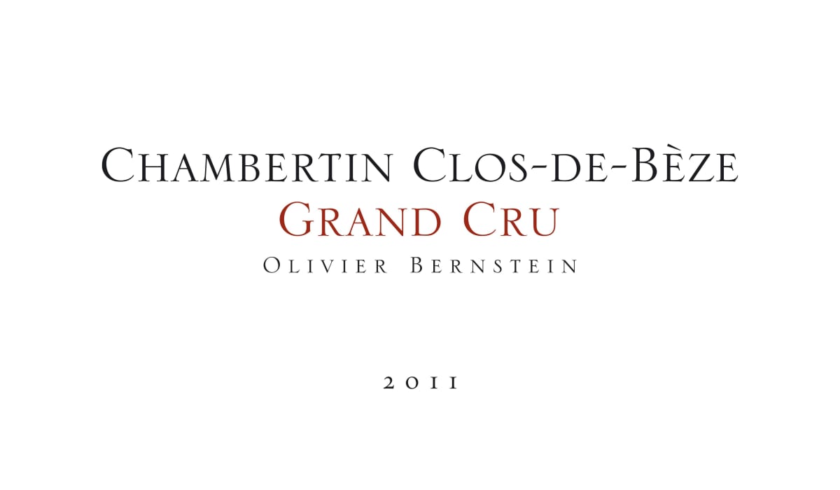 Olivier Bernstein Chambertin Clos de Beze Grand Cru 2011 Front Label