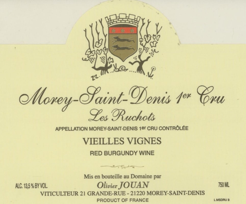 Olivier Jouan Morey-Saint-Denis Les Ruchots Premier Cru 2009 Front Label