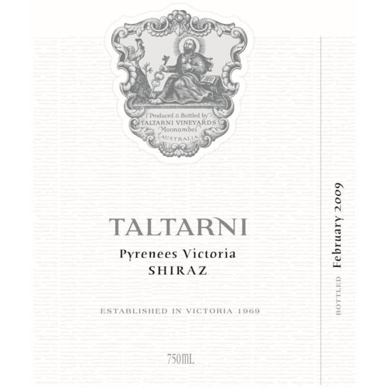 Taltarni Pyrenees Shiraz 2012 Front Label