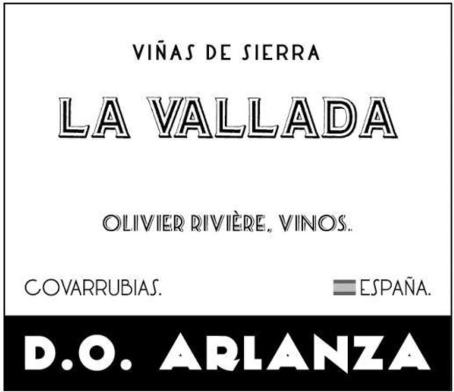 Olivier Riviere La Vallada 2013 Front Label
