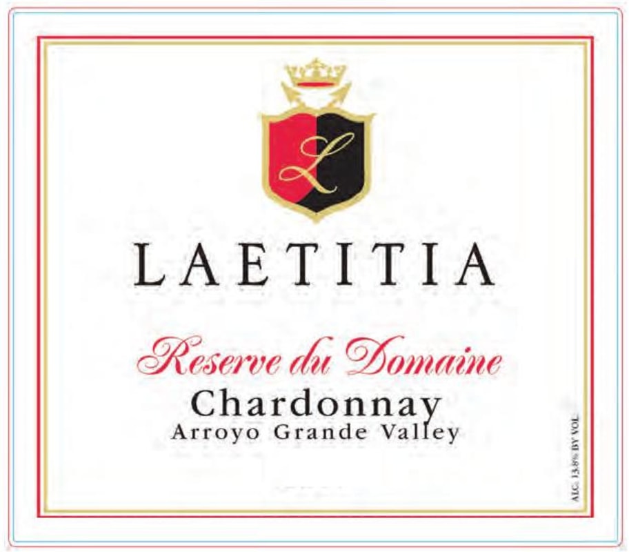 Laetitia Reserve du Domaine Chardonnay 2014 Front Label