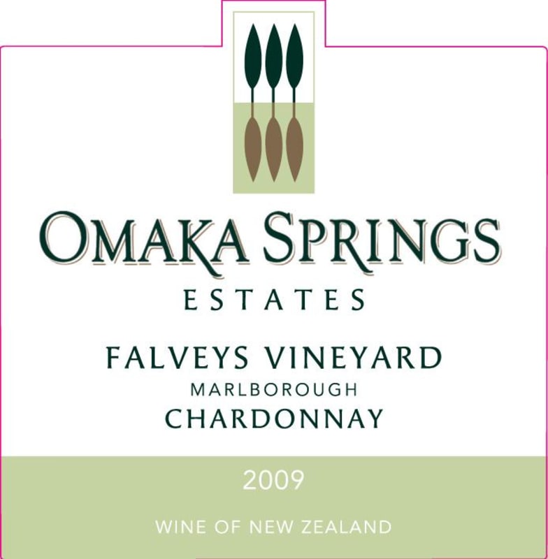 Omaka Springs Falveys Vineyard Chardonnay 2009 Front Label