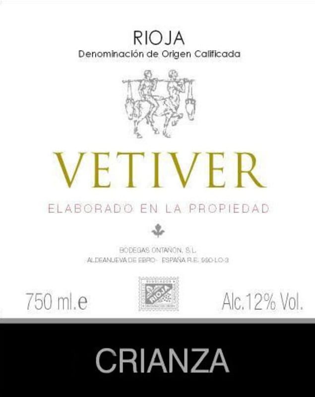 Bodegas Ontanon Vetiver Crianza Blanco 2009 Front Label