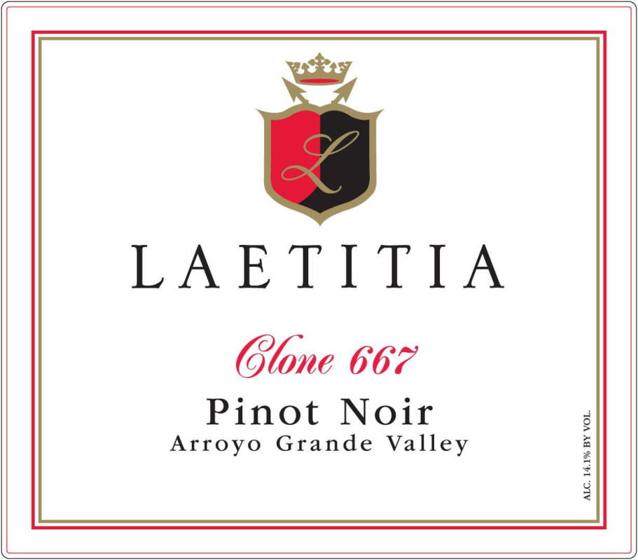 Laetitia Clone 667 Pinot Noir 2014 Front Label