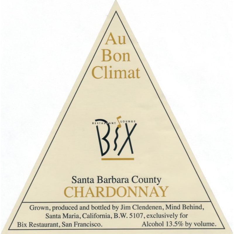 Au Bon Climat Los Alamos Chardonnay 2012 Front Label