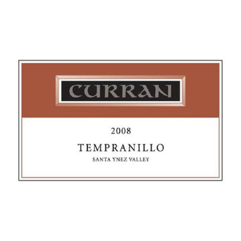 Curran Tempranillo 2008 Front Label