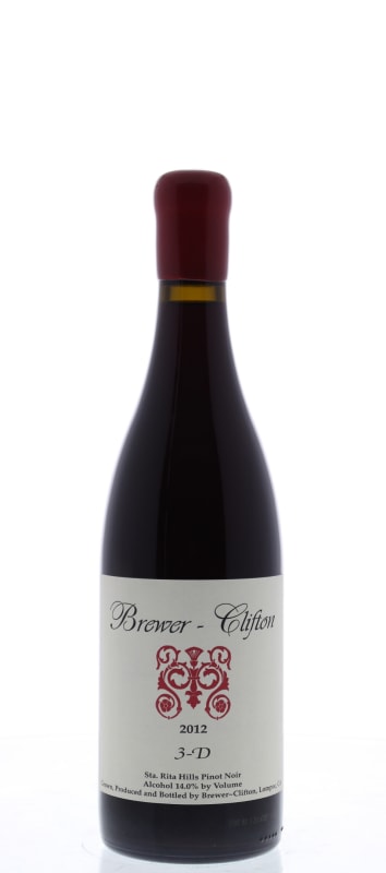 Brewer-Clifton 3D Pinot Noir 2012 Front Bottle Shot