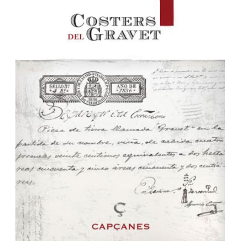 Celler de Capcanes Costers del Gravet 2011 Front Label