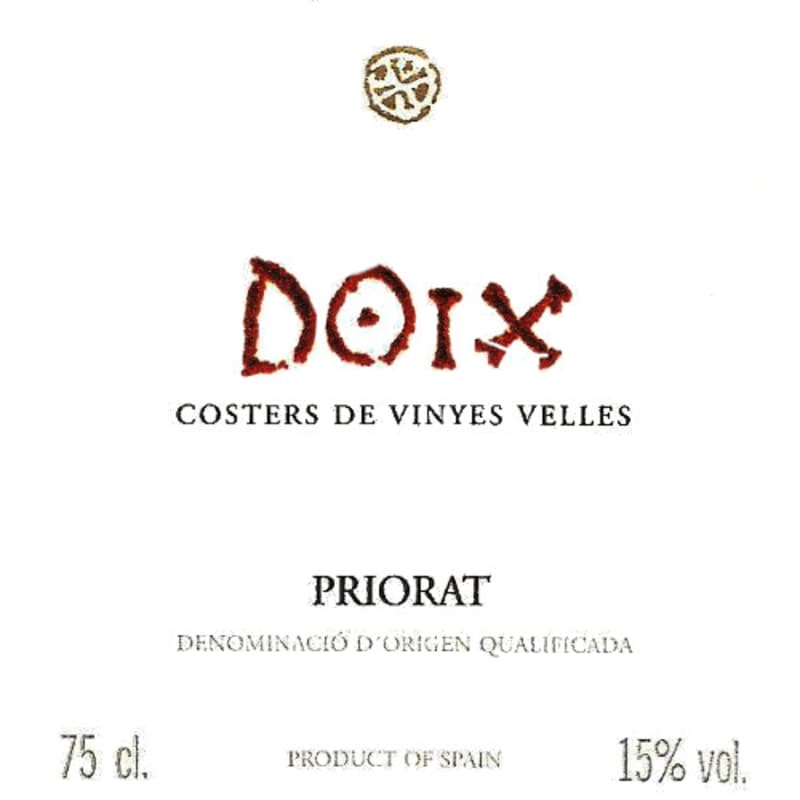 Mas Doix Costers de Vinyes Velles Priorat 2009 Front Label