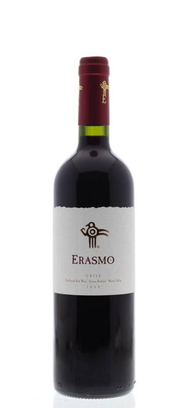 Erasmo Unfiltered Red Wine 2009 Front Bottle Shot