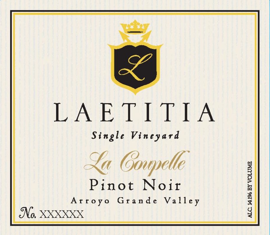 Laetitia La Coupelle Pinot Noir 2013 Front Label
