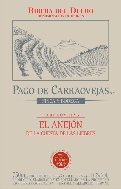 Pago de Carraovejas El Anejon de la Cuesta de las Liebres 2012 Front Label
