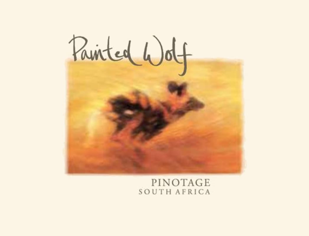 Painted Wolf Pinotage 2013 Front Label