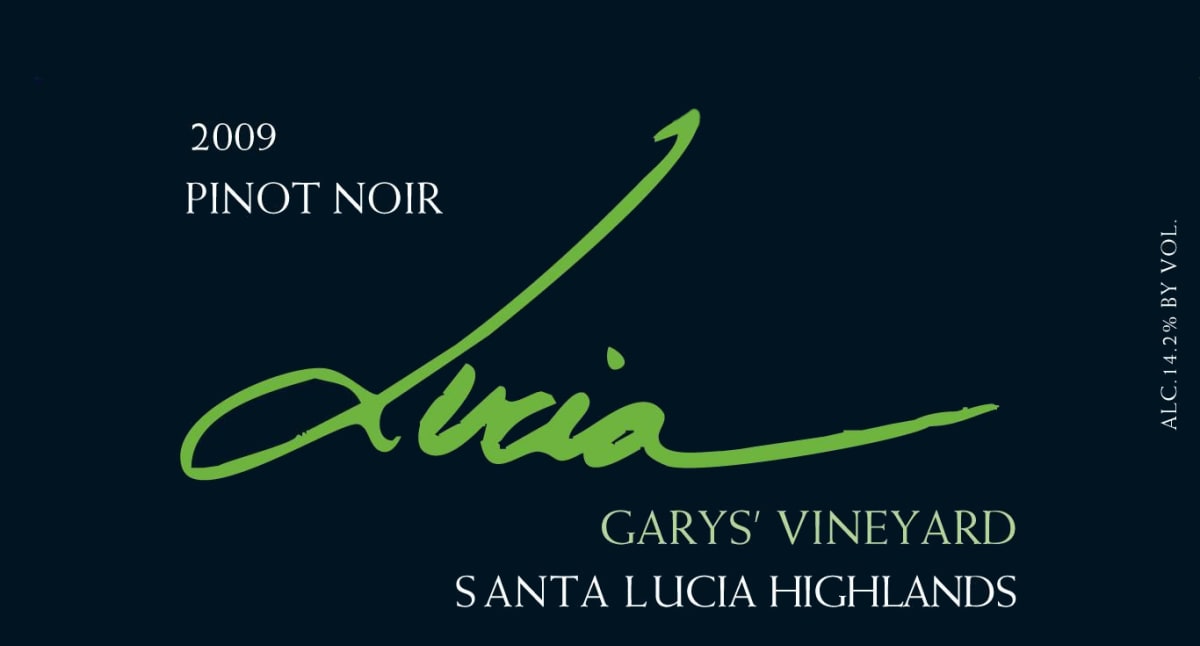 Lucia Vineyards Garys' Vineyard Pinot Noir 2009 Front Label