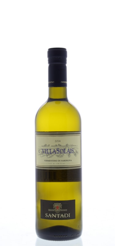 Santadi Vermentino Villa Solais 2014 Front Bottle Shot