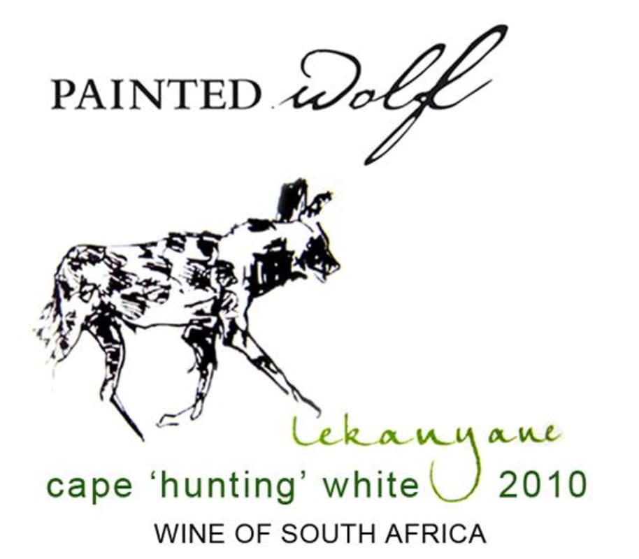 Painted Wolf Lekanye Cape Hunting White 2010 Front Label