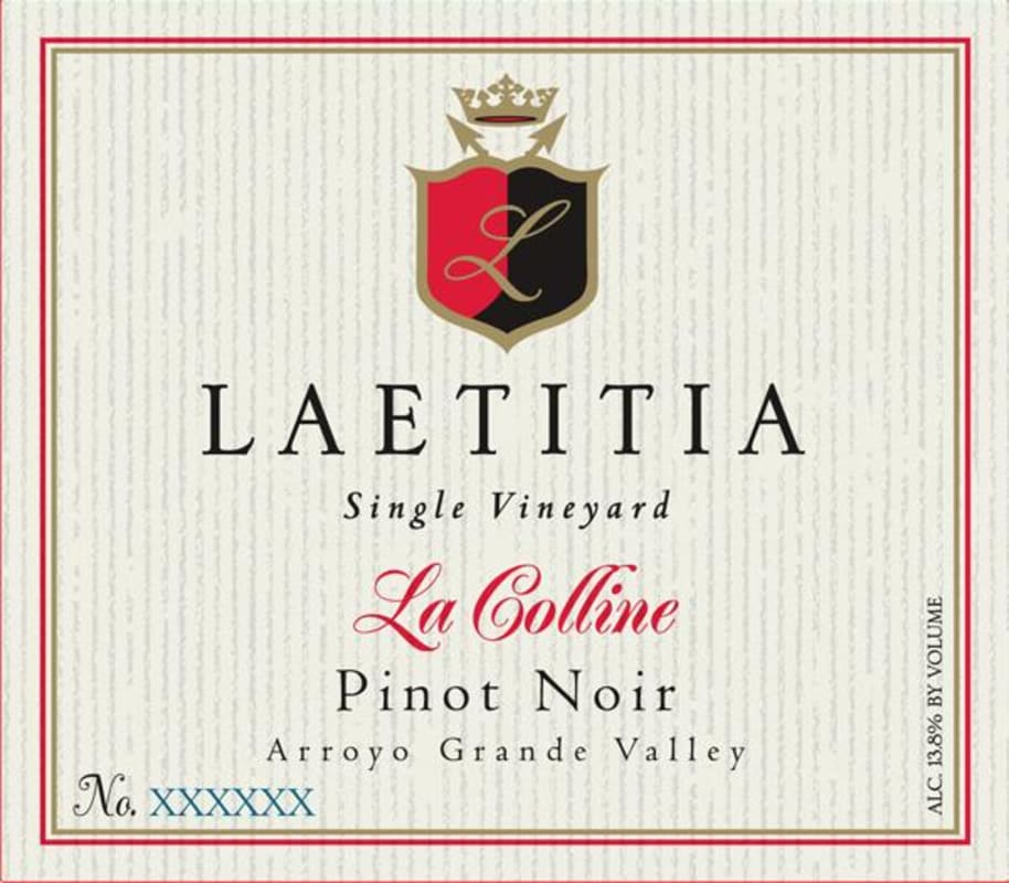 Laetitia La Colline Pinot Noir 2012 Front Label