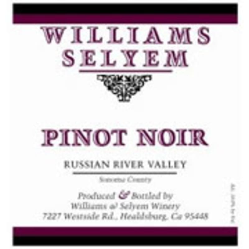 Williams Selyem Russian River Valley Pinot Noir 2005 Front Label