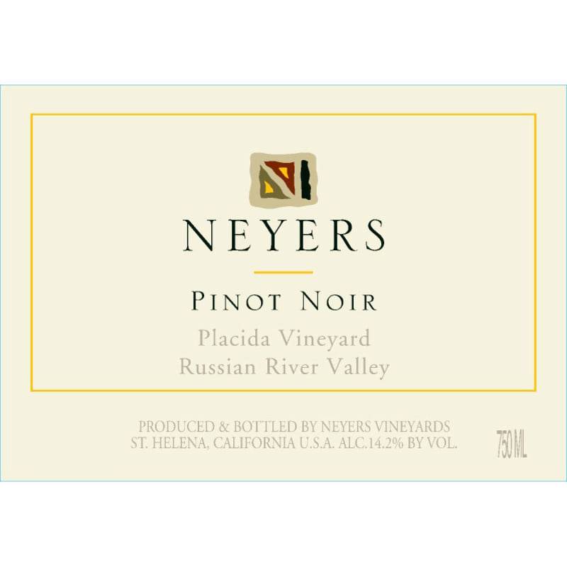 Neyers Placida Vineyard Pinot Noir 2012 Front Label