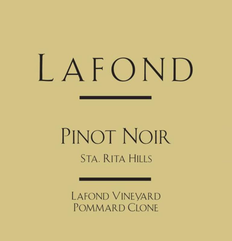 Lafond Lafond Winery Pommard Clone Pinot Noir 2010 Front Label