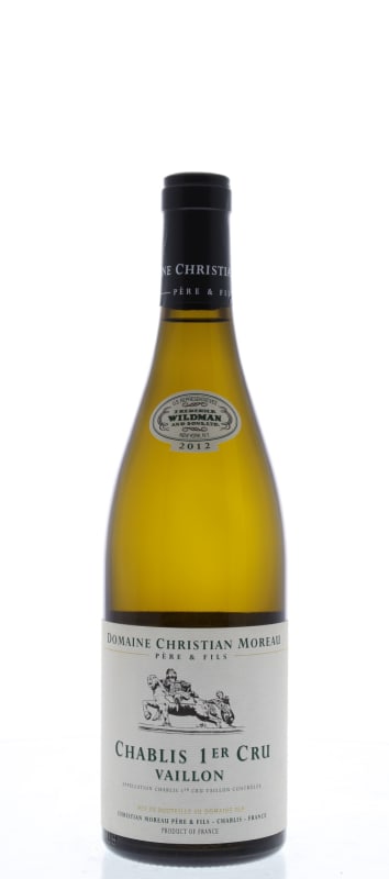 Christian Moreau Chablis Vaillon Premier Cru 2012 Front Bottle Shot