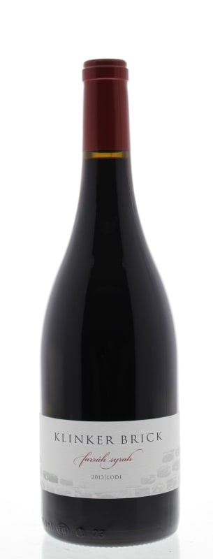 Klinker Brick Lodi Farrah Syrah 2013 Front Bottle Shot