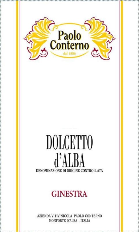 Paolo Conterno Ginestra Dolcetto d'Alba 2014 Front Label