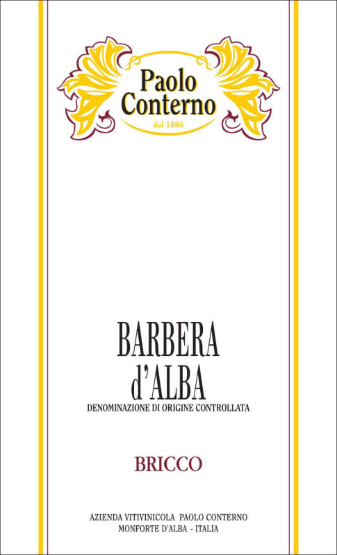 Paolo Conterno Bricco Barbera d'Alba 2013 Front Label