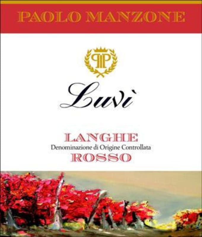 Paolo Manzone Luvi Langhe Rosso 2013 Front Label