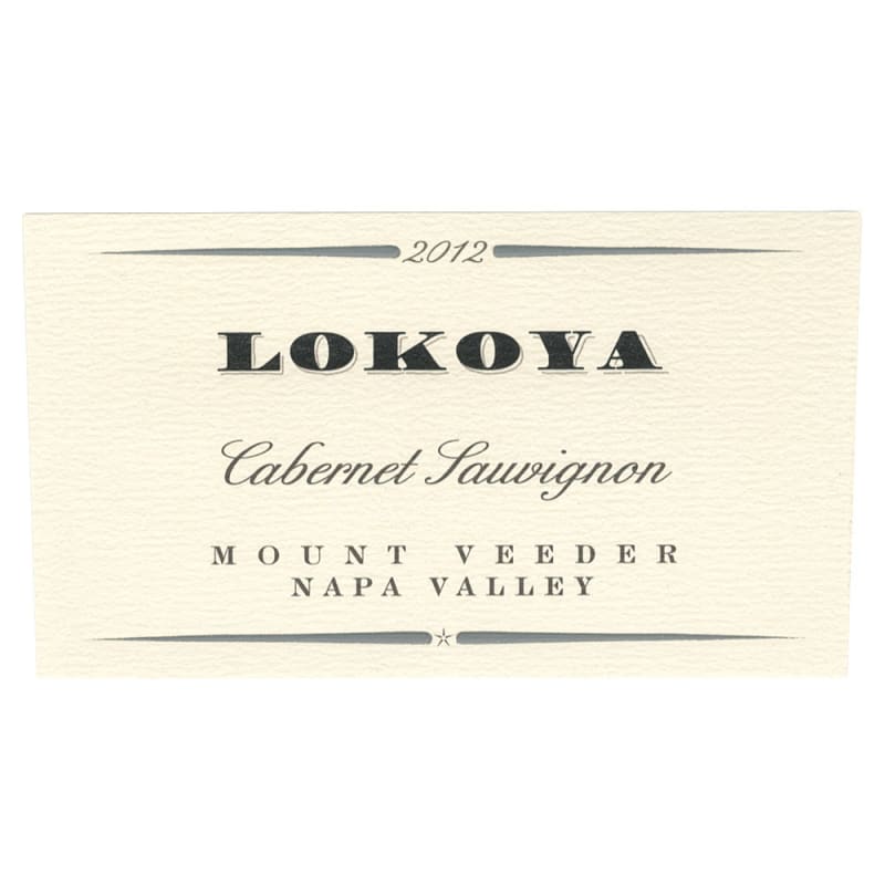 Lokoya Mt. Veeder Cabernet Sauvignon 2012 Front Label