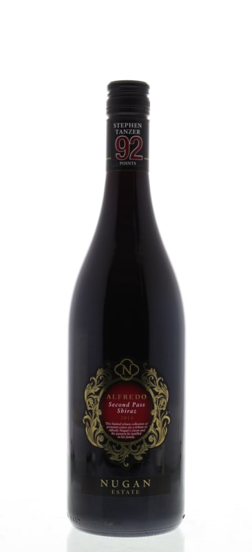 Nugan Estate Alfredo Second Pass Shiraz 2013 Front Bottle Shot