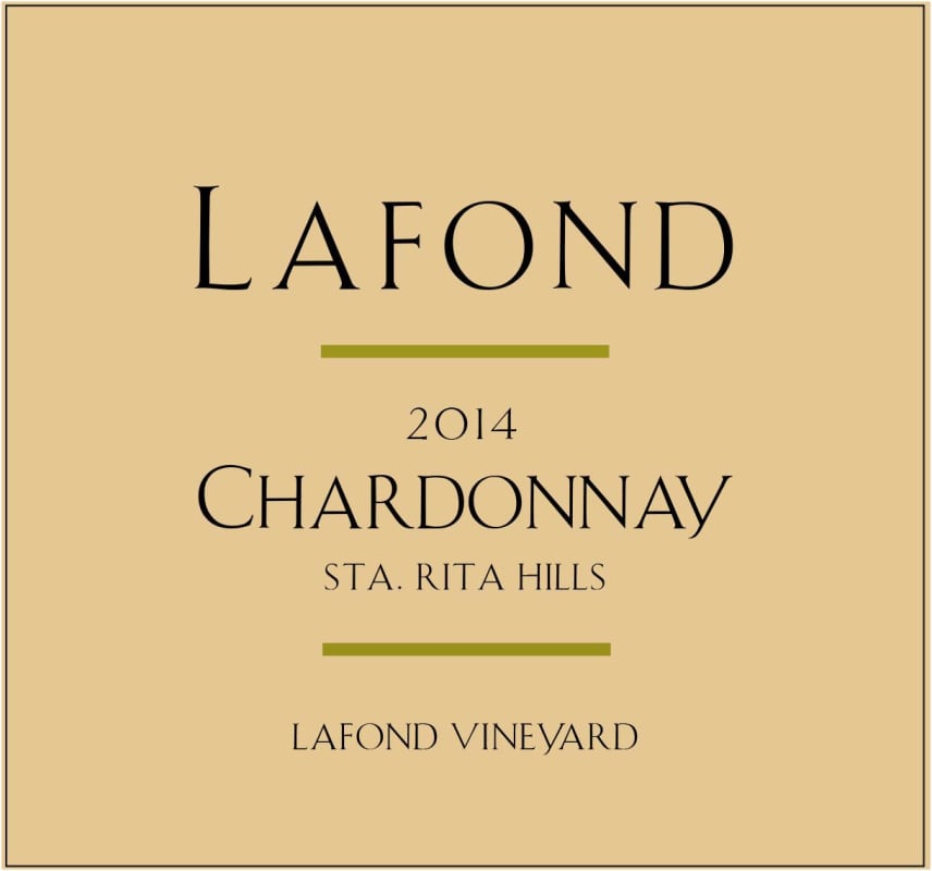 Lafond Lafond Vineyard Chardonnay 2014 Front Label