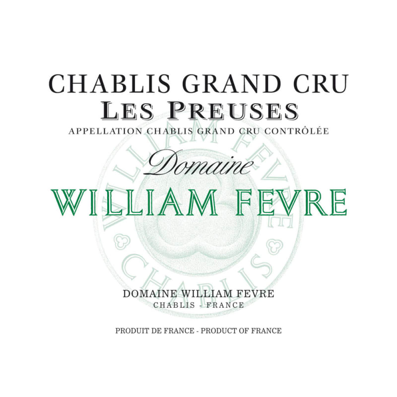 William Fevre Chablis Les Preuses Grand Cru (1.5 Liter Magnum) 2010 Front Label