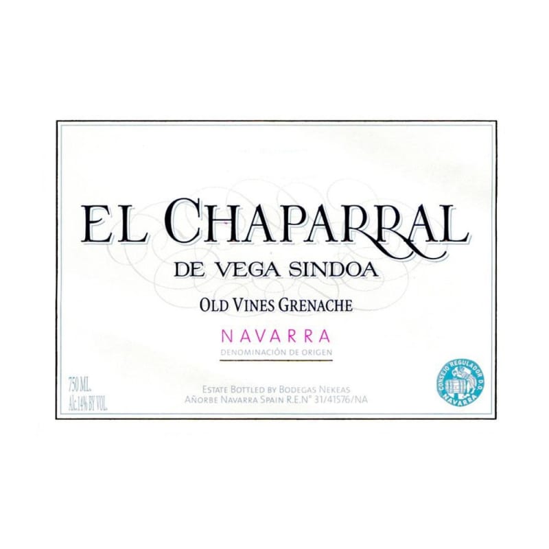 Bodegas Nekeas El Chaparral de Vega Sindoa Old Vines Garnacha 2013 Front Label