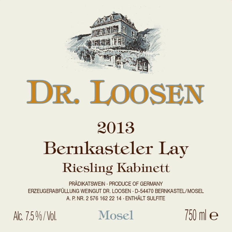 Dr. Loosen Bernkasteler Lay Kabinett 2013 Front Label