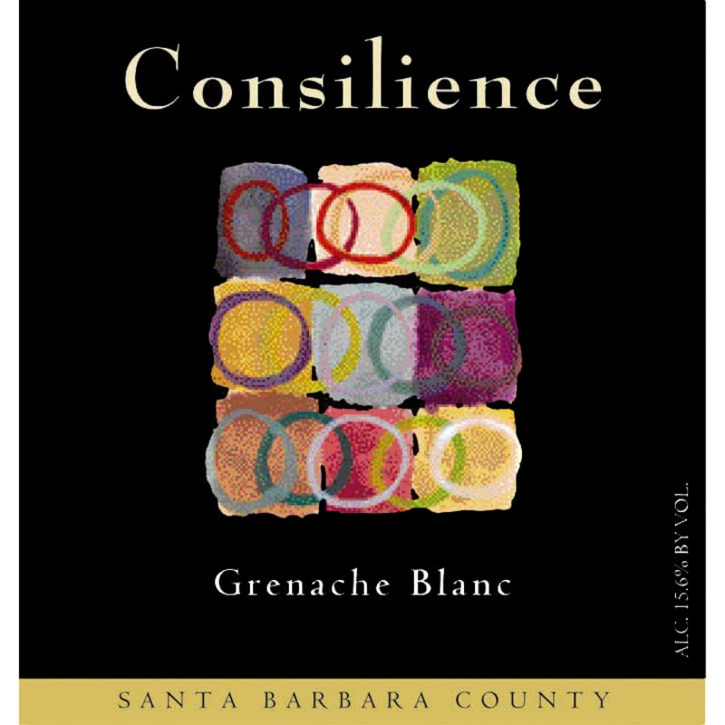 Consilience Grenache Blanc 2012 Front Label