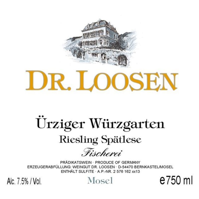 Dr. Loosen Urziger Wurzgarten Riesling Spatlese 2013 Front Label
