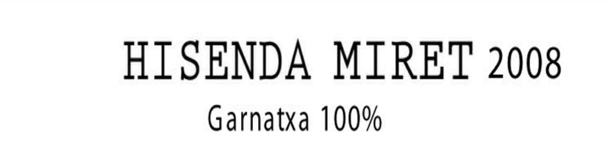 Pares Balta Hisenda Miret Garnatxa 2008 Front Label