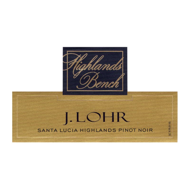 J. Lohr Highlands Bench Pinot Noir 2012 Front Label
