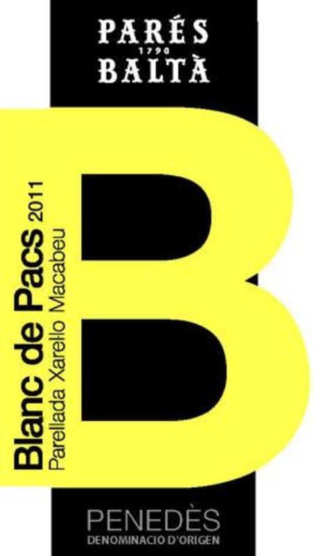Pares Balta Blanc de Pacs 2011 Front Label