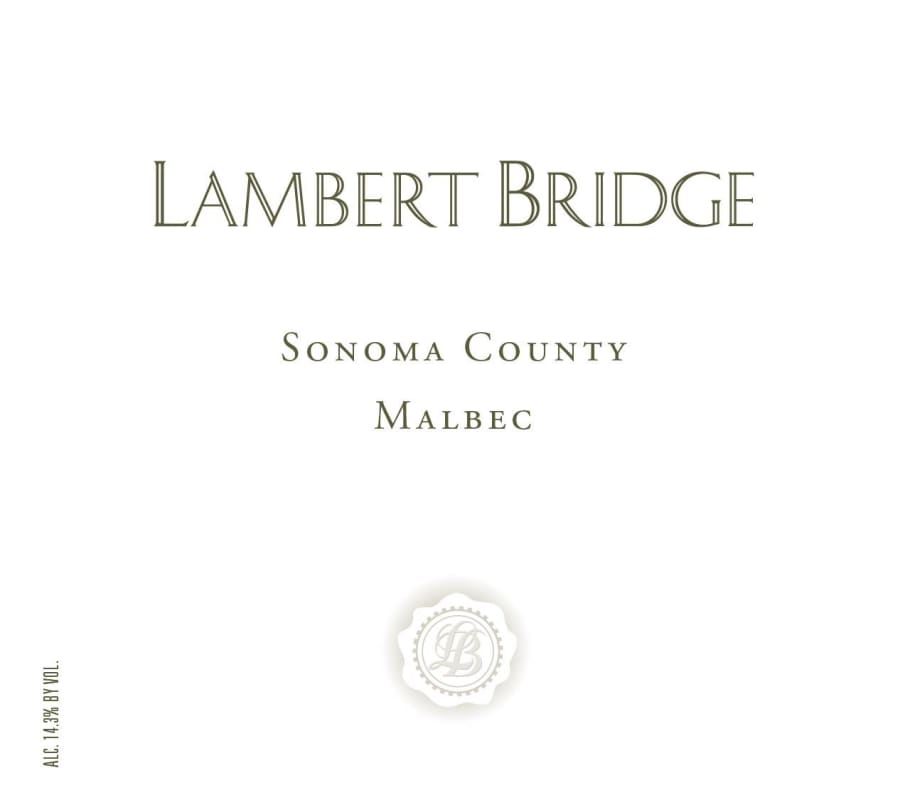 Lambert Bridge Malbec 2013 Front Label