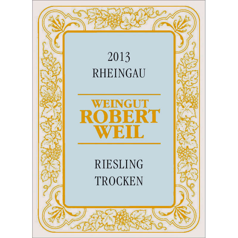 Robert Weil Rheingau Riesling Trocken 2013 Front Label