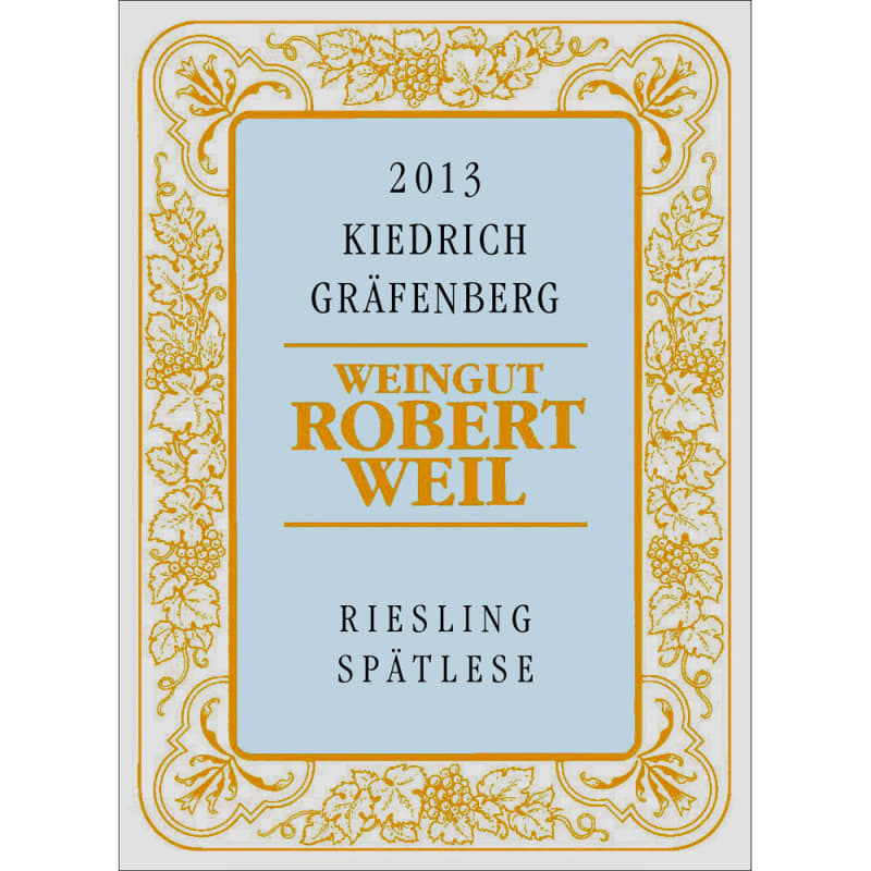 Robert Weil Kiedrich Grafenberg Riesling Spatlese 2012 Front Label