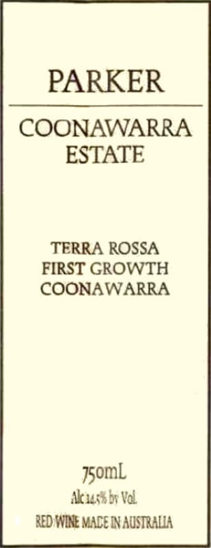Parker Coonawarra Terra Rossa 2014 Front Label