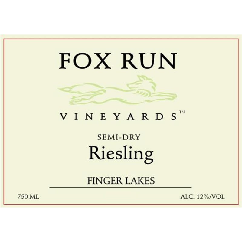 Fox Run Vineyards Semi-Dry Riesling 2013 Front Label