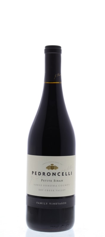 Pedroncelli Family Vineyard Petite Sirah 2012 Front Bottle Shot